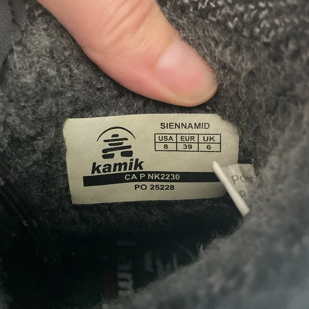 Kamik Women's Grey and Tan Winter Rain Boots